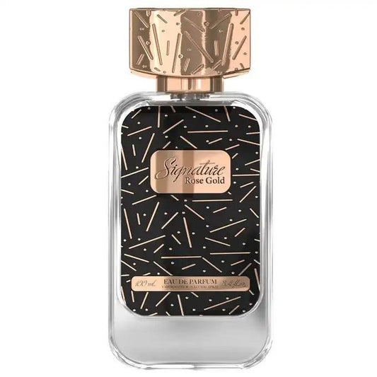 عطر سيجنتشر روز جولد من دخون الإماراتية - 100 مل
Signature Rose Gold by Dkhoon Al Emaratiya - 100ml