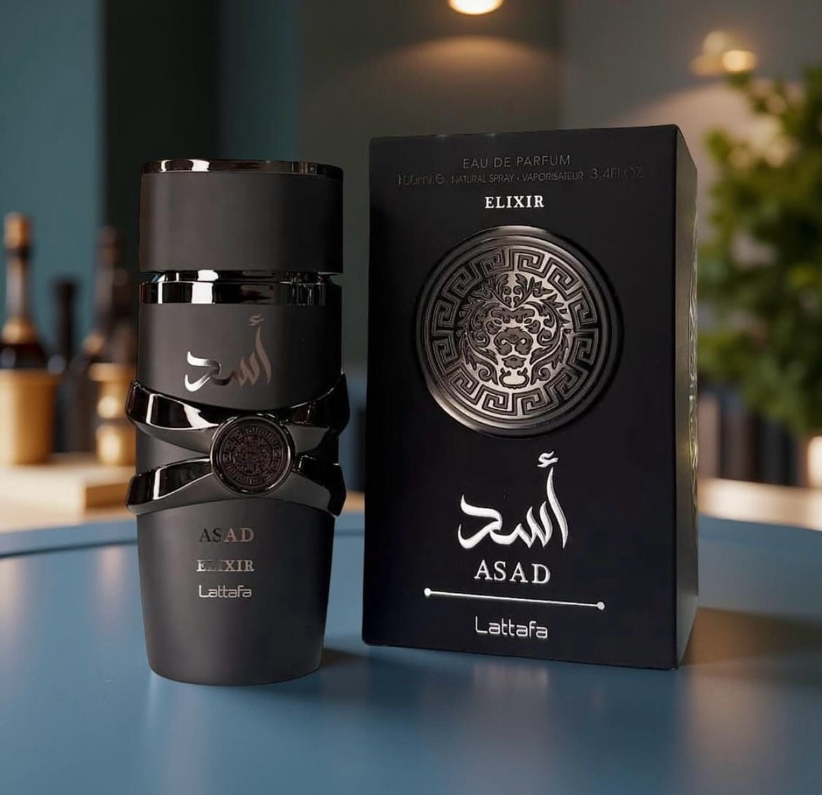 عطر أسد إلكسير من لطافة للرجال - 100 مل - مركز جداً (إصدار جديد)
Lattafa Asad Elixir for Men - 100ml - Extrait de Parfum (New Edition)